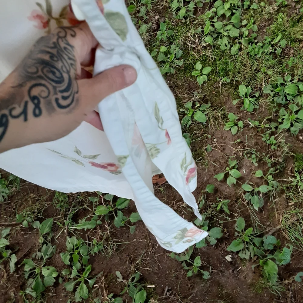 Vintage y2k Newport News thick cotton side button floral dress in 6 - Picture 6 of 9